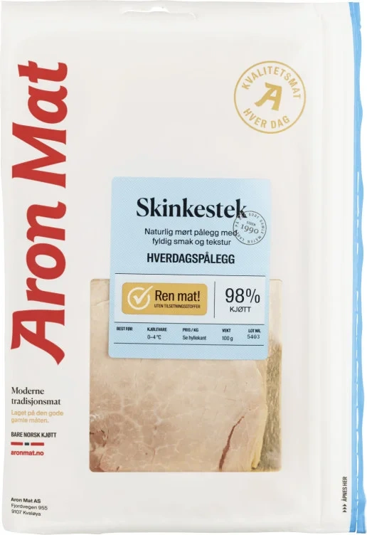 Skinkestek 100g Aron Mat