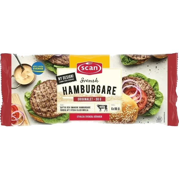 Hamburgare 90g 6-p Scan