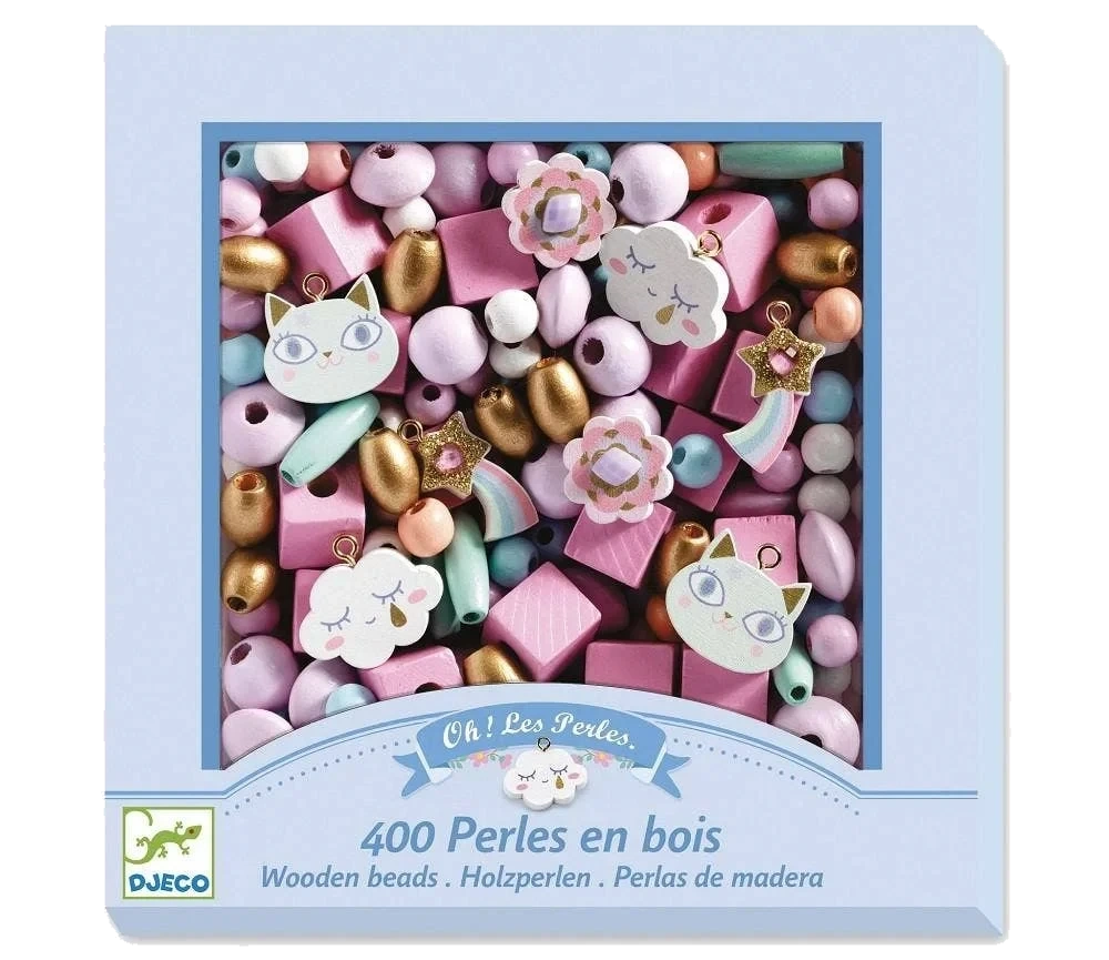 Rosa perler i tre