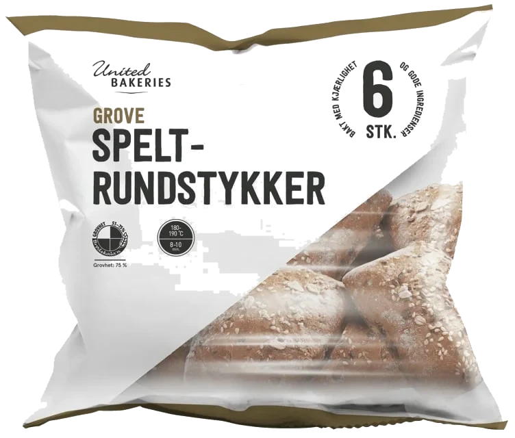 Grove Speltrundstykker 6pk - Fk