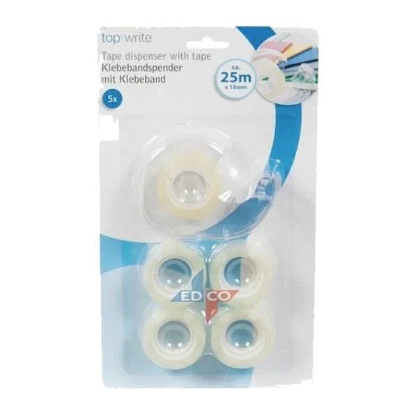 Tapedispenser med Tape - 5 Ruller