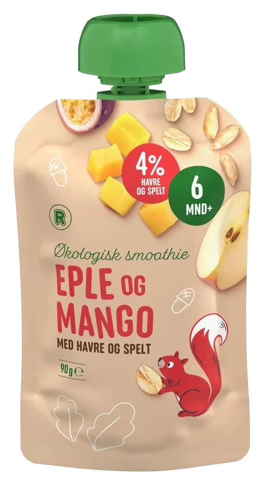 Økologisk smoothie eple og mango