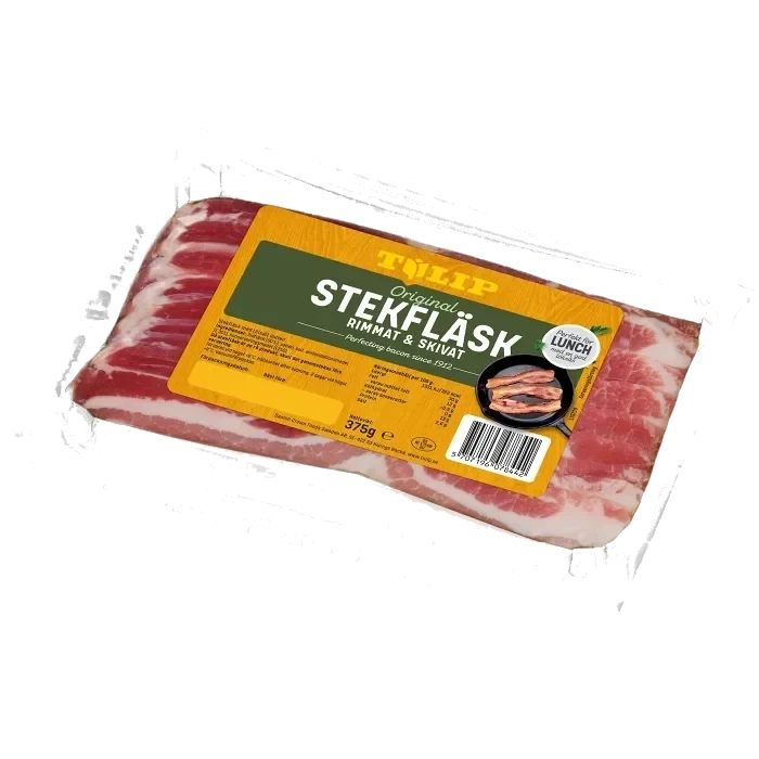 Stekfläsk Rimmat och Skivat 375g Tulip