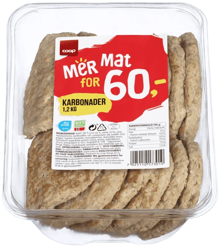 Coop Karbonader 1,2kg