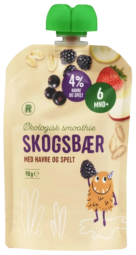 Økologisk smoothie skogsbær