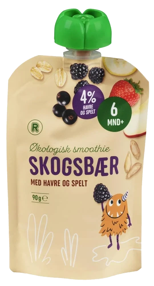 Økologisk smoothie skogsbær