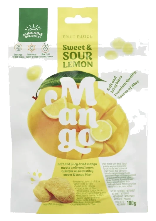 Mango Sweet&Sour Lemon 100g Sunshine Delights