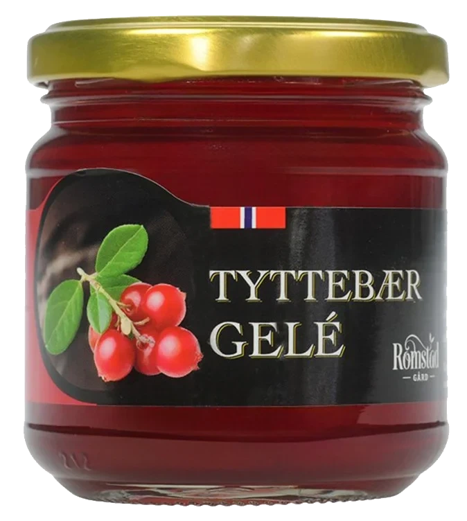 Tyttebærgele 240g Romstad Gård