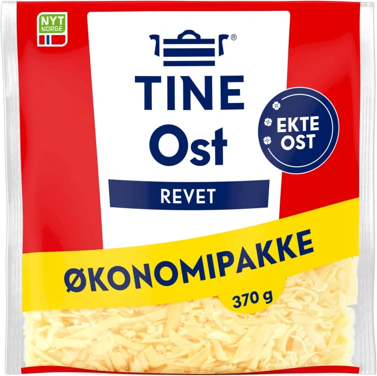 Tine Økonomipakke Ekte Revet Ost 370g