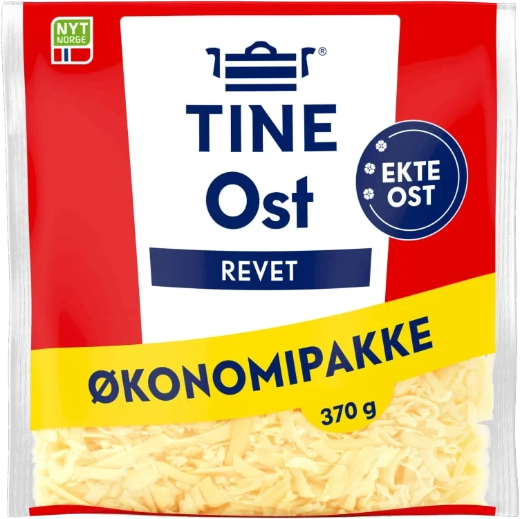 Tine Økonomipakke Ekte Revet Ost 370g