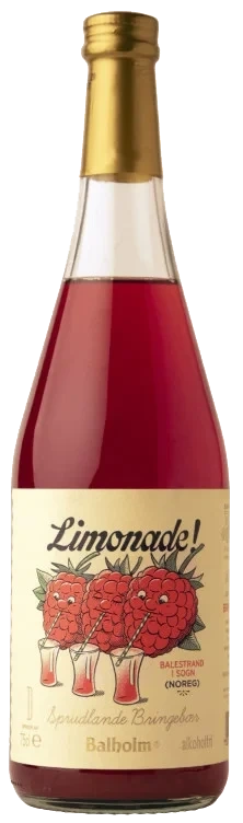 Limonade Sprudlande Bringebær 0,75l Fl Balholm