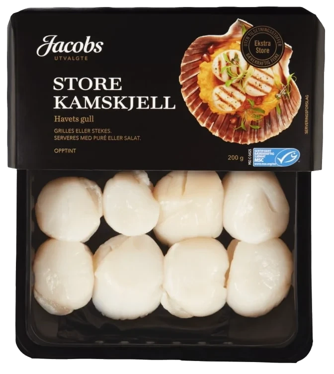 Kamskjell Msc Rå 200g Jacobs Utvalgte