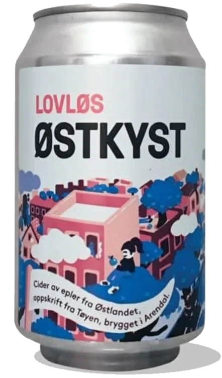 Lovløs Østkyst Eplesider Pall 4,7% 33cl X 24 X 90 Ca