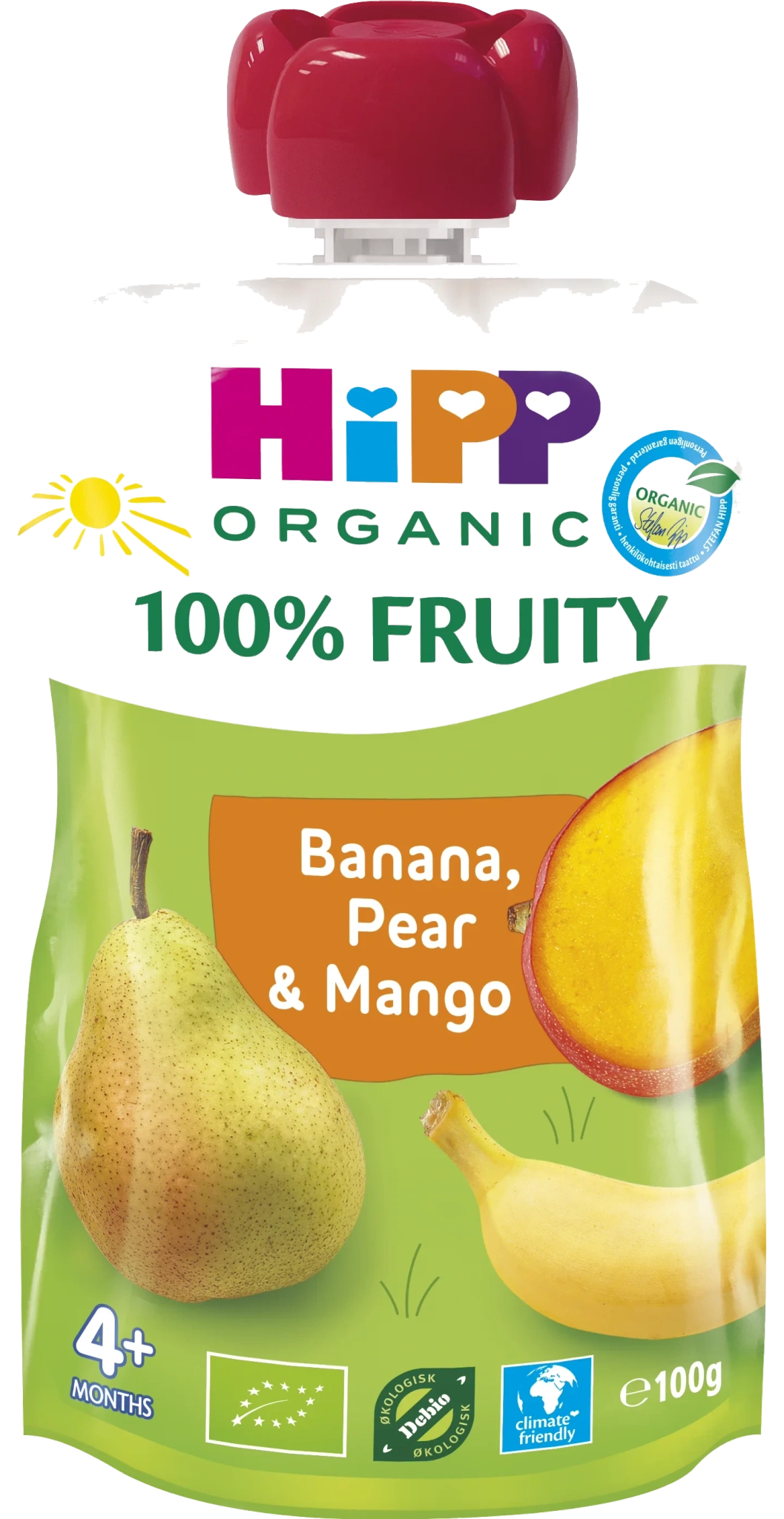 Smoothie Banan, päron, mango 4 Mån Eko