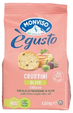 Crustini m/oliven 120g Panmonviso