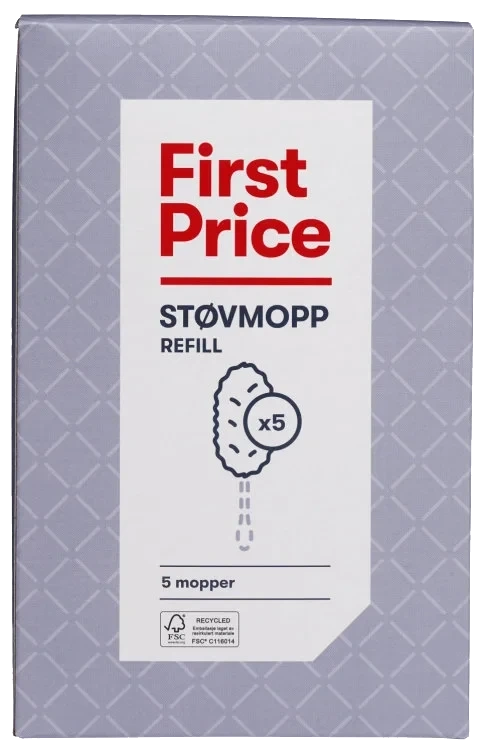 Støvmopp Refill 5stk First Price