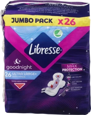 Libresse Goodnight Ultra Wing Bind 26stk