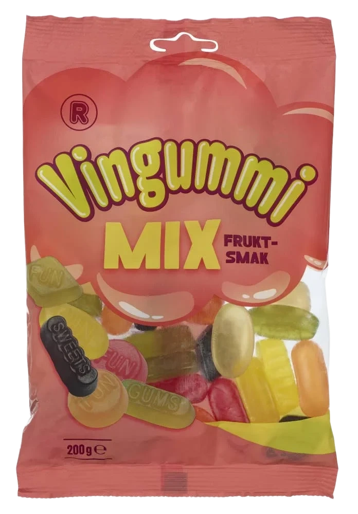 Vingummi Mix Fruktsmak 200 g