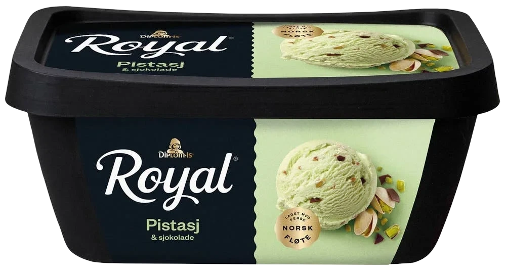 Royal pistasj & sjokolade 0,9 l