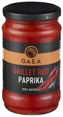 Gaea Grillet Rød Paprika 290g