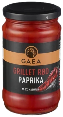 Gaea Grillet Rød Paprika 290g