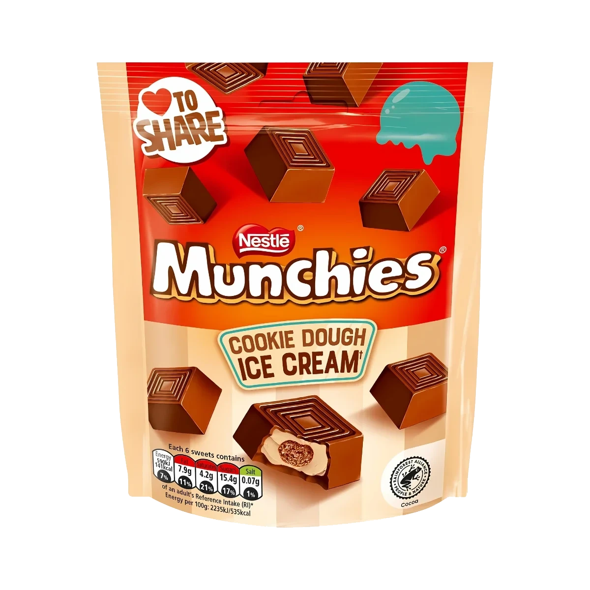 Munchies Cookie Dough Ice Cream Pouch 97 g