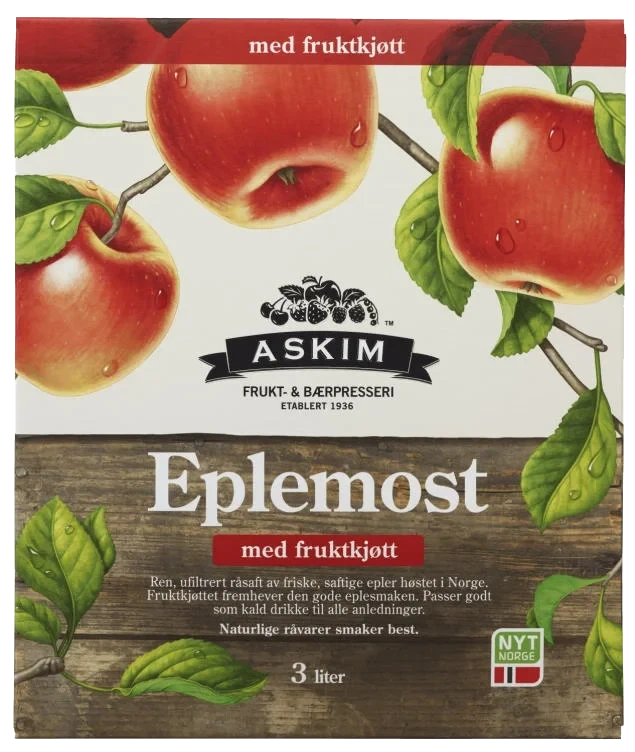 Eplemost m/Fruktkjøtt 3l Afb