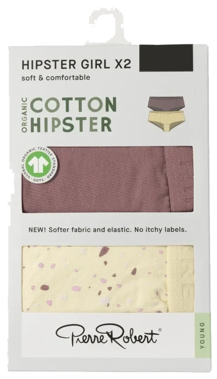 Cotton Hipster Jr Girl Dustyrose-ivory 146-152