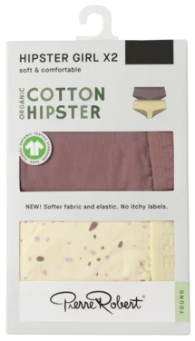Cotton Hipster Jr Girl Dustyrose-ivory 146-152