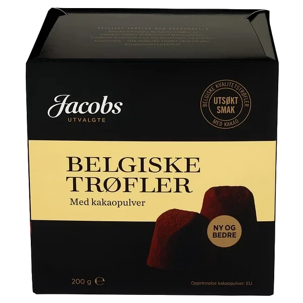 Belgiske Trøfler Kakao 200g Jacobs Utvalgte