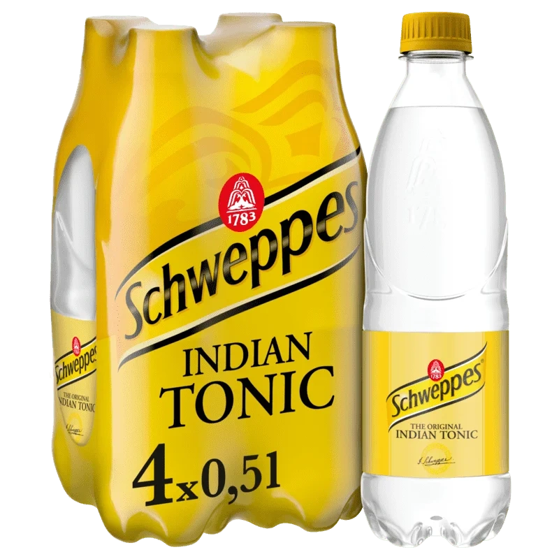 Schweppes Tonic Water 4stk x 0,5l, 2l