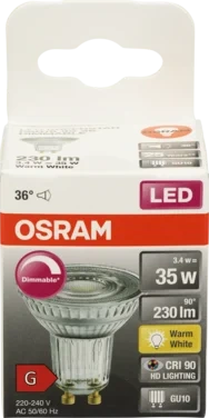 Lyspære Led Spot Par16 35 Dim Gu10 Osram