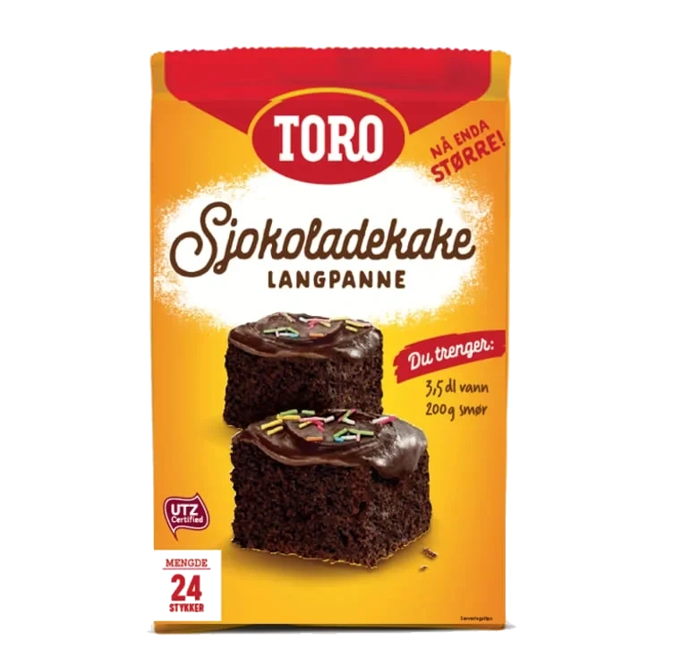 Sjokoladekake Langpanne 854g Toro