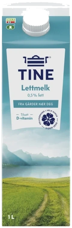 Tine Lettmelk 0,5% 1l