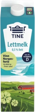 Tine Lettmelk 0,5% 1l