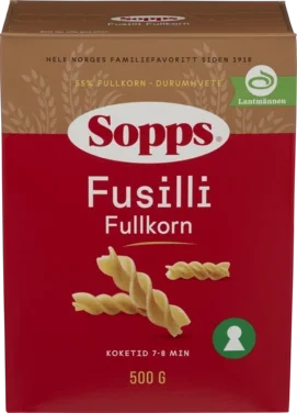 Sopps Fusilli Fullkorn 500g