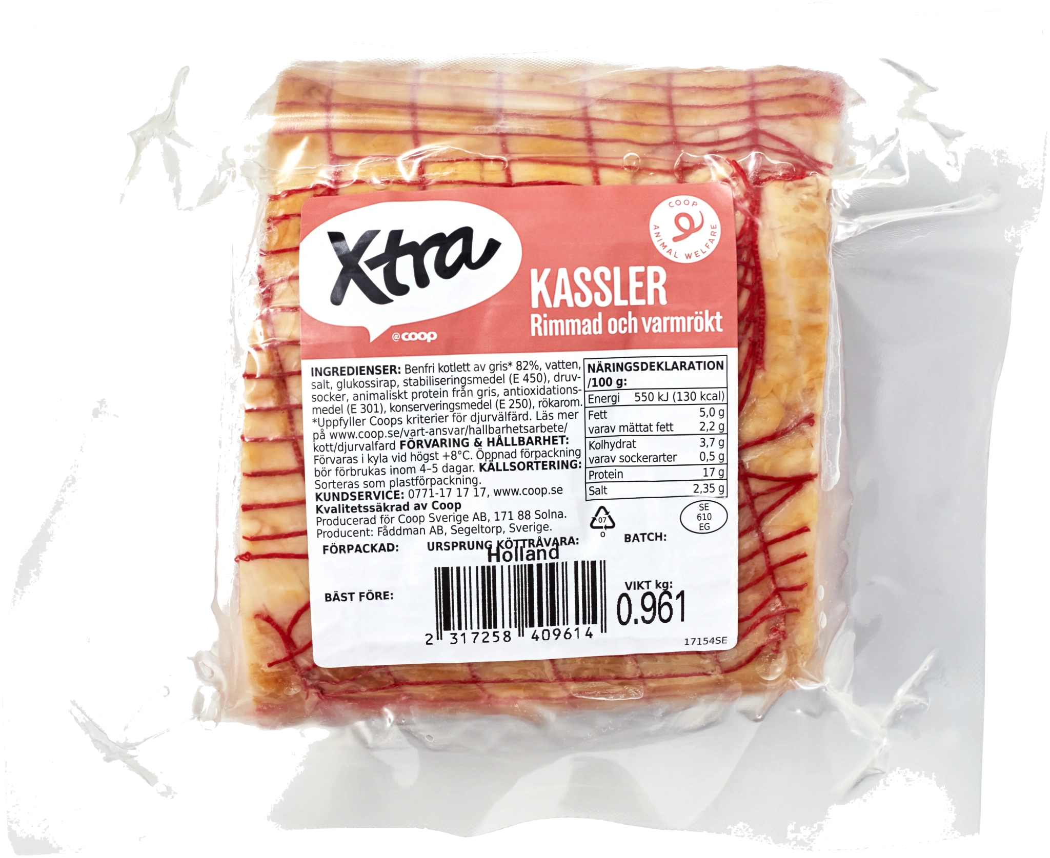 Kassler I Bit Rimmad & Varmrökt