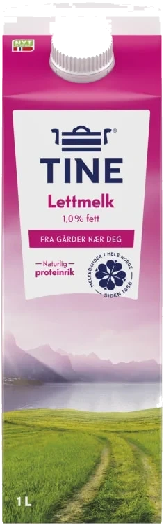 Tine Lettmelk 1% 1l