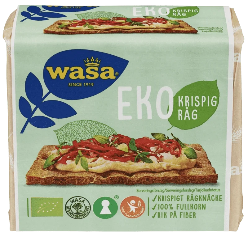 Wasa Eko Krispig Råg Økologisk 180g
