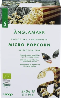 Organic Microwawe Popcorn 3-pack - Krav