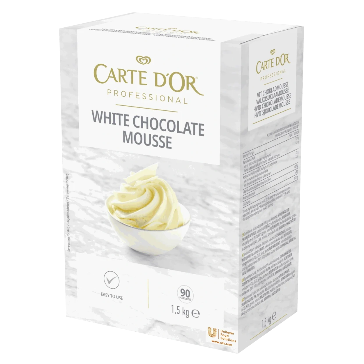 Hvit sjokolademousse 13l 1,5kg