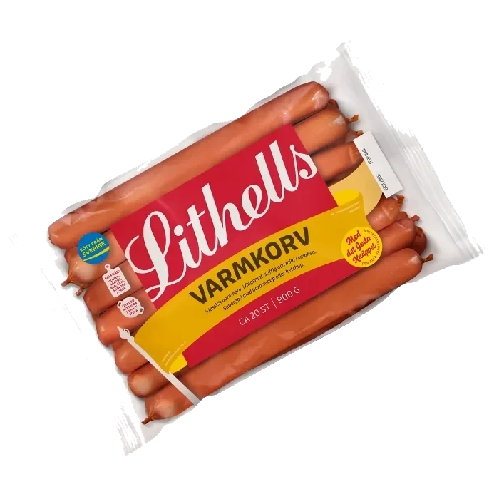 Varmkorv med Skinn 900g Lithells