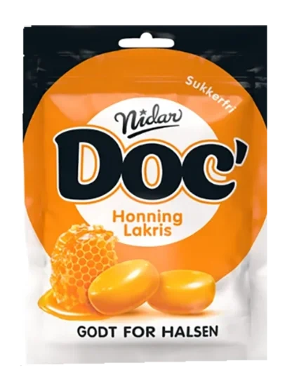 Doc Halslinser Honning-Lakris 50g