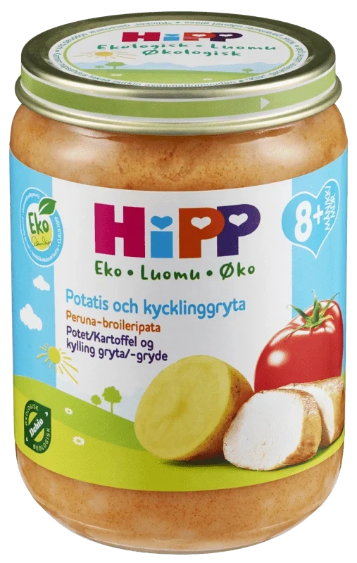 Hipp Potet og Kyllinggryte 8md
