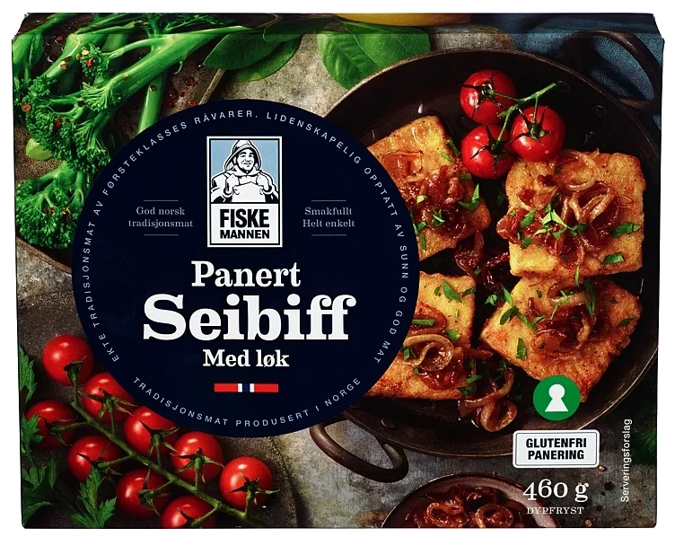 Seibiff m/løk 460g Fiskemannen
