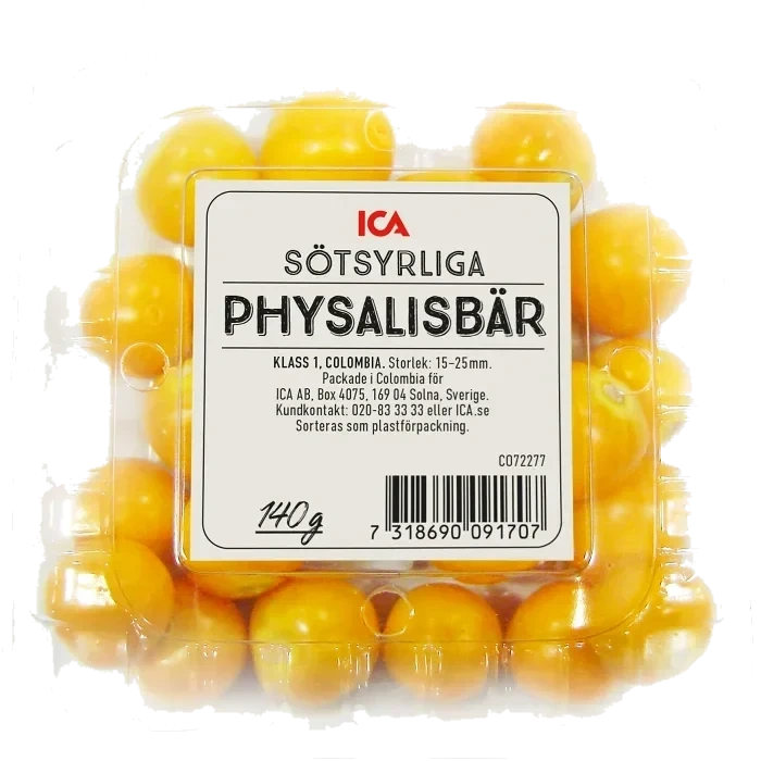 Skalad physalis 140g Klass 1 ICA