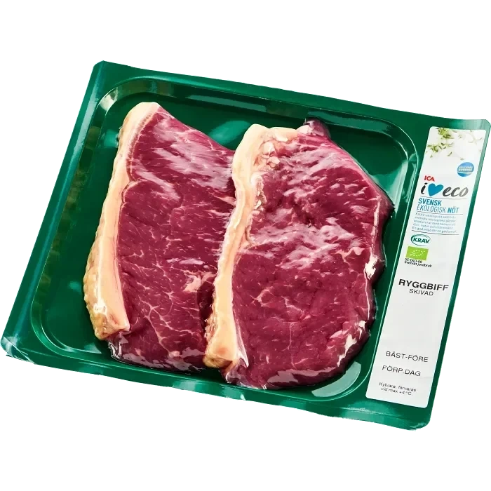 Ryggbiff skivad ca 400g KRAV ICA I love eco