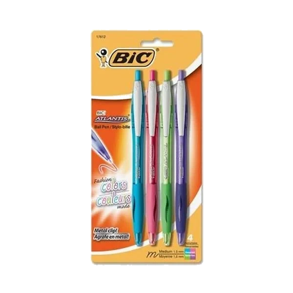 Atlantis Kulepenner - 4pk Assortert