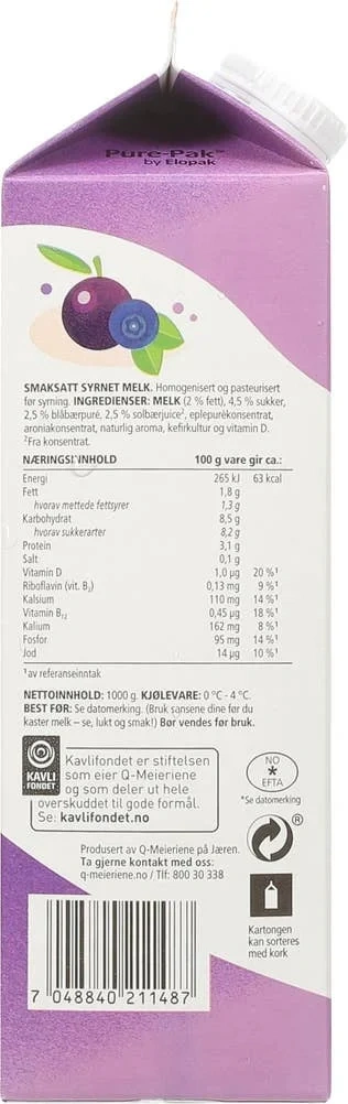 Kefir Blåbær & Solbær