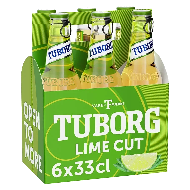 Tuborg Lime Cut 0,33lx6 flaske